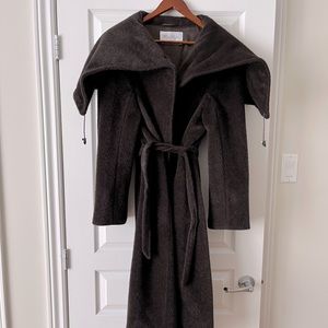 Max Mara Coat For Women - Wool Alpaca - Chocolate Brown - Size 12